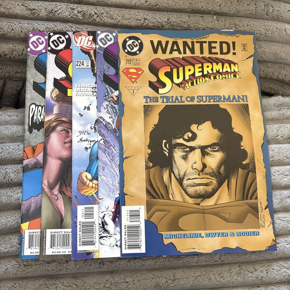 Superman DC Comics Lot 5 Issues‎ Action #717 Adventures Parasite Batman Set